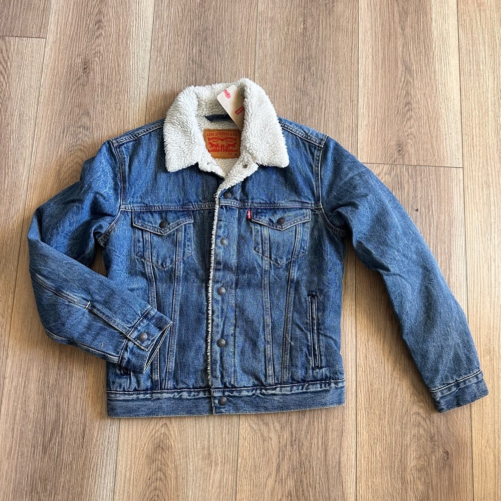 Levi's Blue Denim Jacket with Sherpa Lining